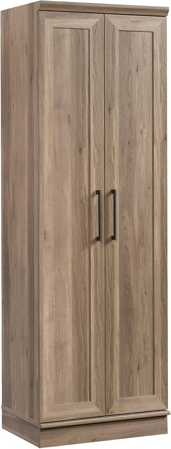 NEW - Sauder HomePlus Storage Cabinet/ pantry cabinets, Salt Oak finish - Retail $230