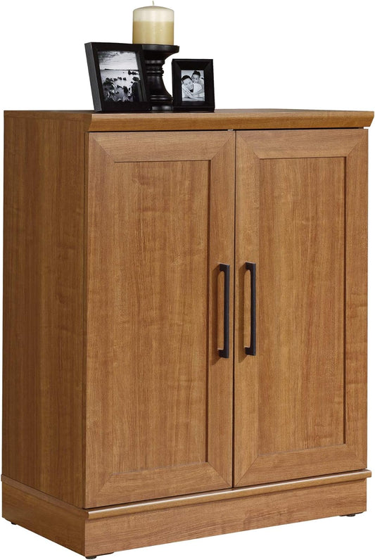 NEW w/ minor dmg - Sauder HomePlus Base Pantry Cabinet, L: 29.61" x W: 17.01" x H: 37.40", Sienna Oak finish - Retail $99