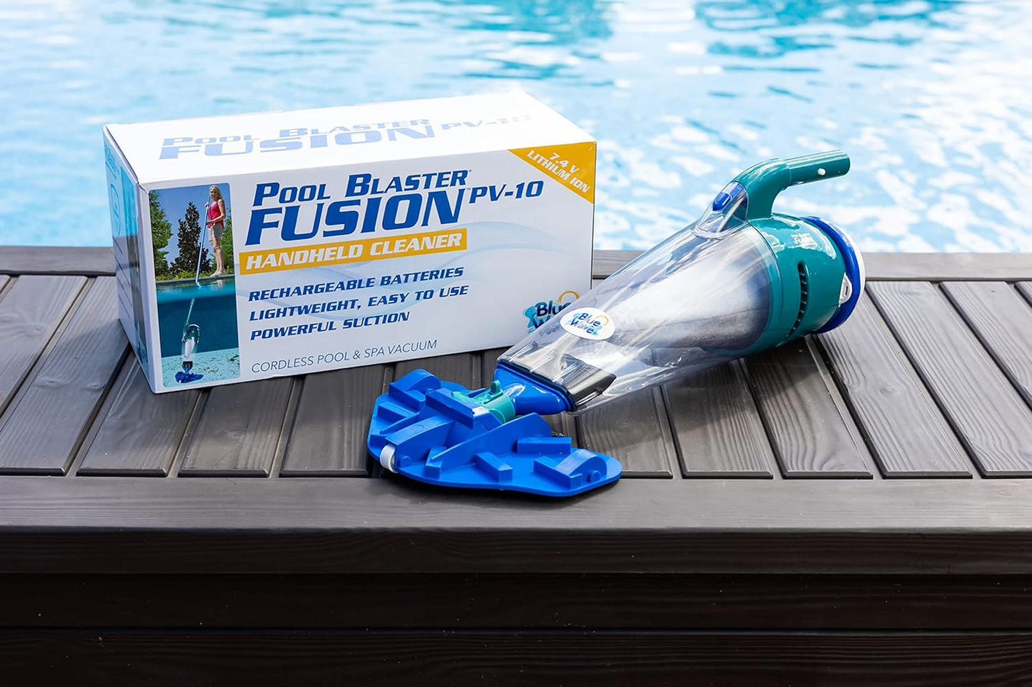 NEW - Pool Blaster Fusion PV-10 Hand-Held Lithium Cleaner, Blue - Retail $154