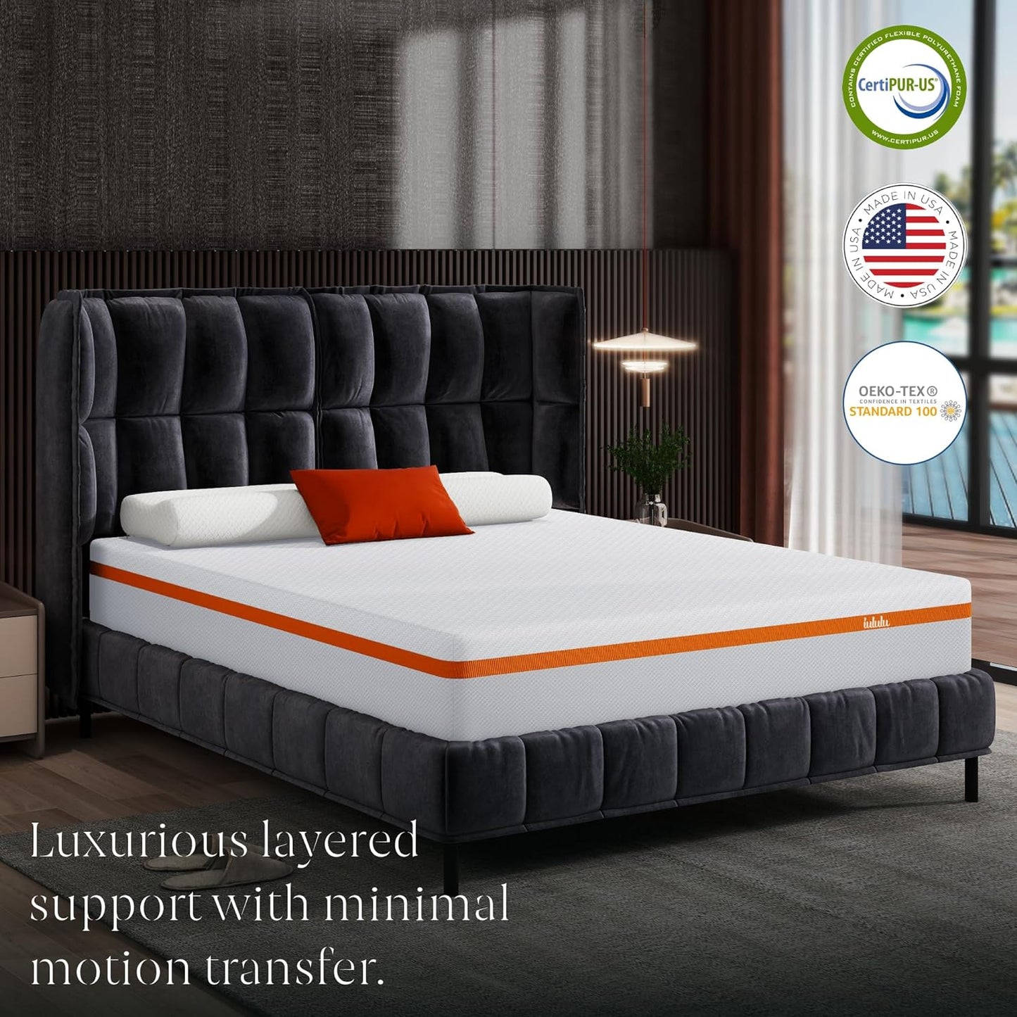 NEW - IULULU 12 Inch KING Memory Foam Mattress King in a Box - Cool Gel Mattress Bamboo Charcoal Foam Mattress King Pressure Relief Medium Firm - Retail $496