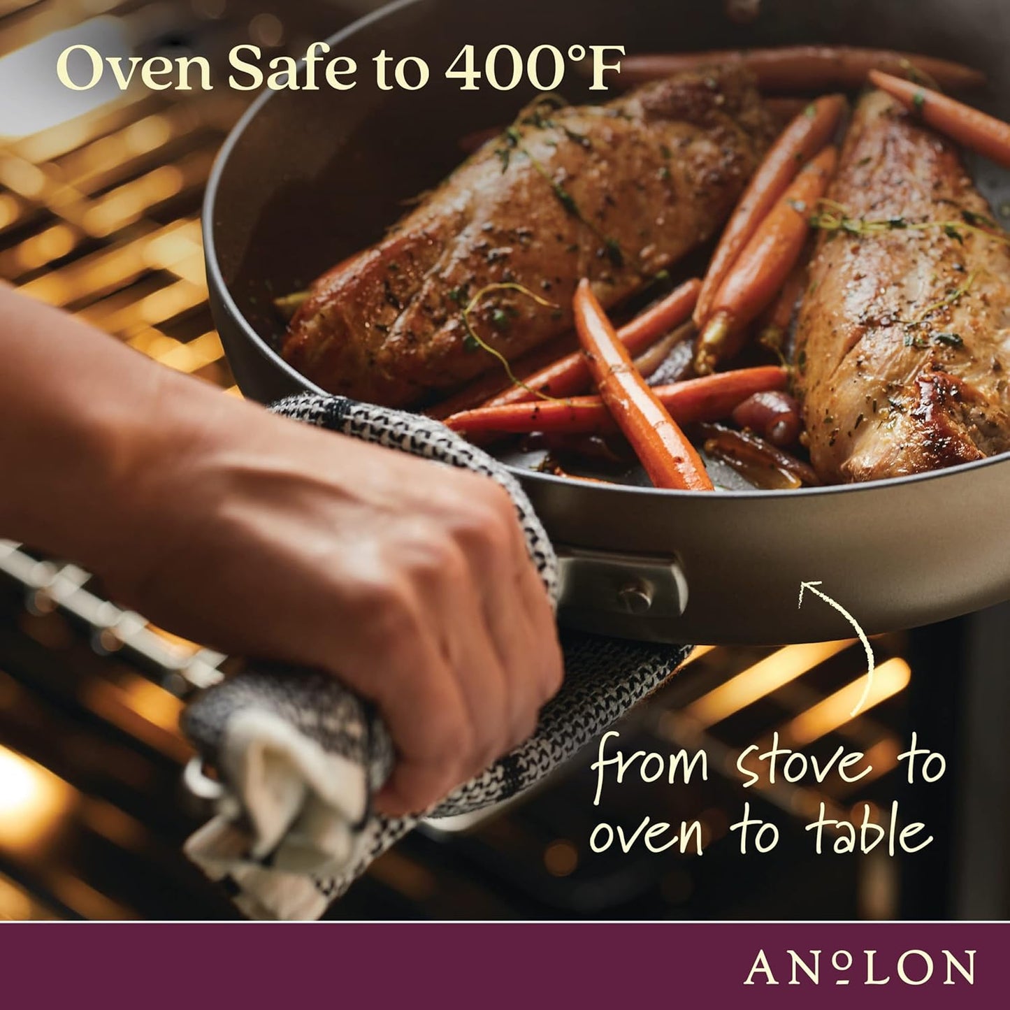 Anolon Advanced Home Hard Anodized Nonstick Crepe Pan, 9.5 Inch, Bronze