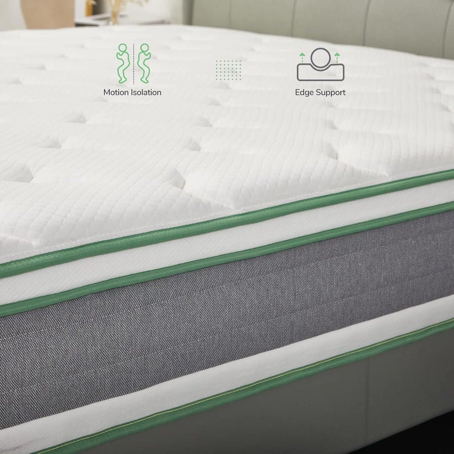 NEW - Novilla California King Mattress 12 Inch Hybrid Mattress, Innerspring - Retail $331