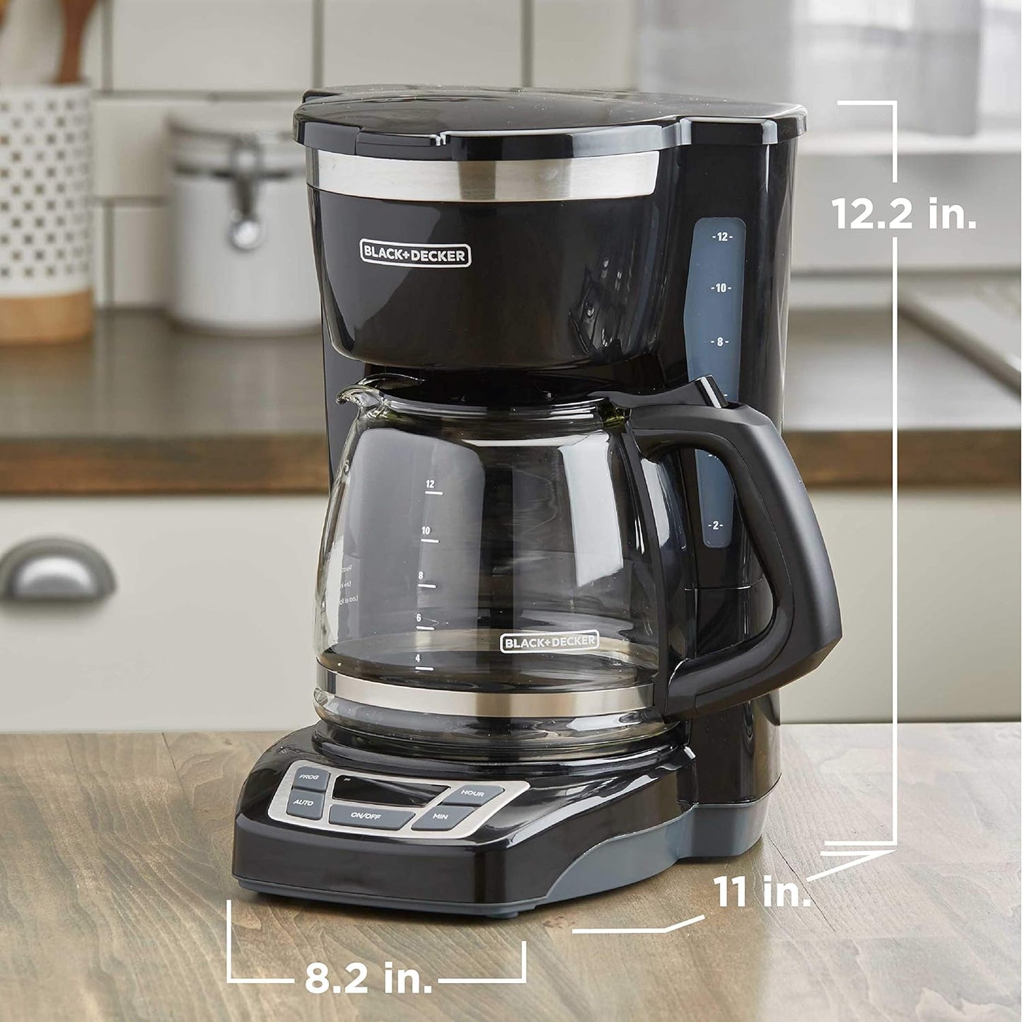 NEW - BLACK+DECKER 12-Cup Digital Coffee Maker, CM1160B, Programmable, Washable Basket Filter, Sneak-A-Cup, Auto Brew, Water Window, Keep Hot Plate, Black - Retail $34