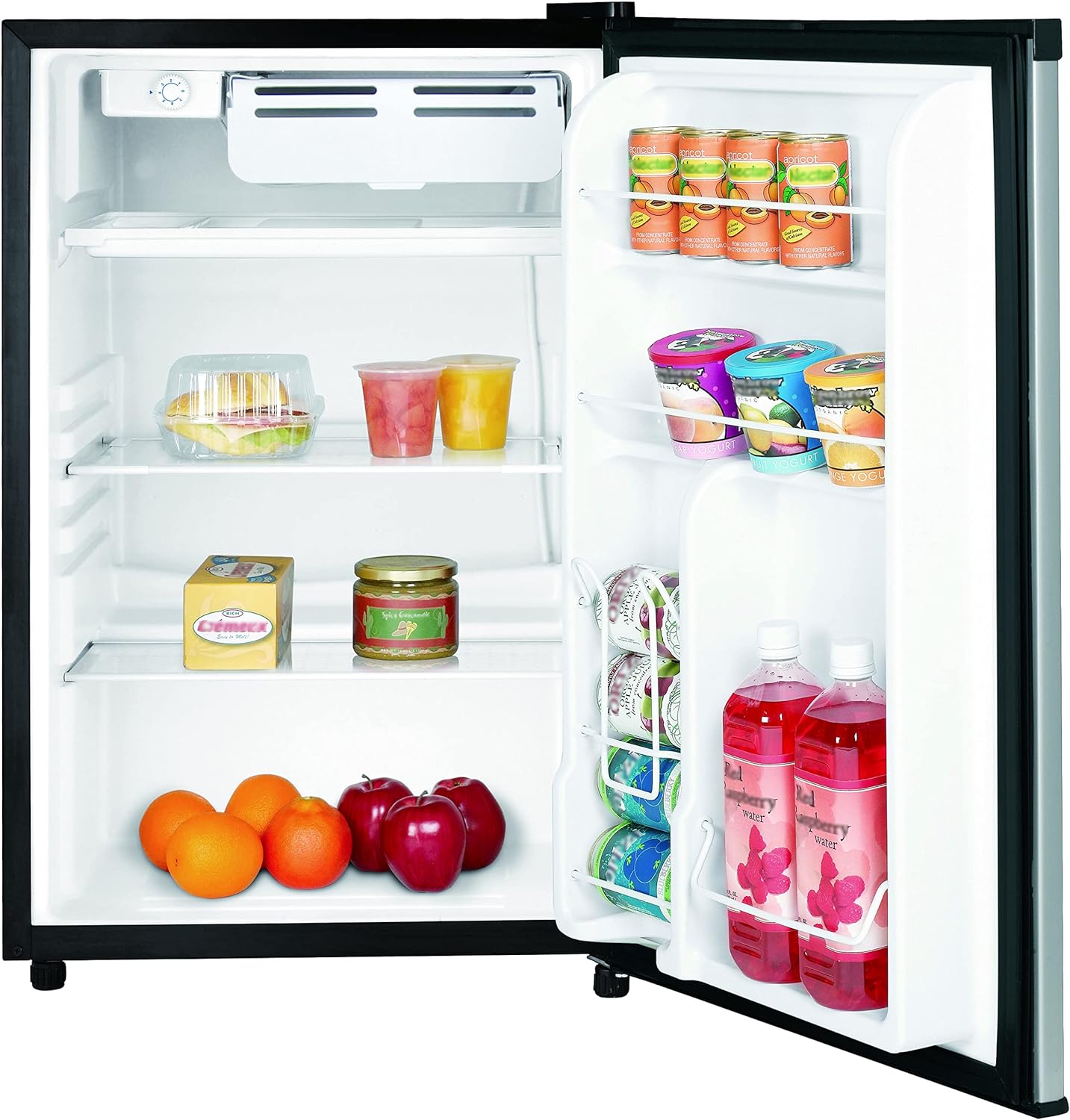 NEW w/ tiny dmg - RCA 465 RFR441/RFR465 RFR441 Compact Fridge, 4.5 Cubic Feet, Stainless Steel - Retail $332