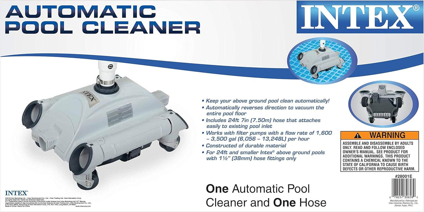 NEW - Intex Recreation Corp 28001E Intex Auto Pool Cleaner, 1 Pack, Grey - Retail $89