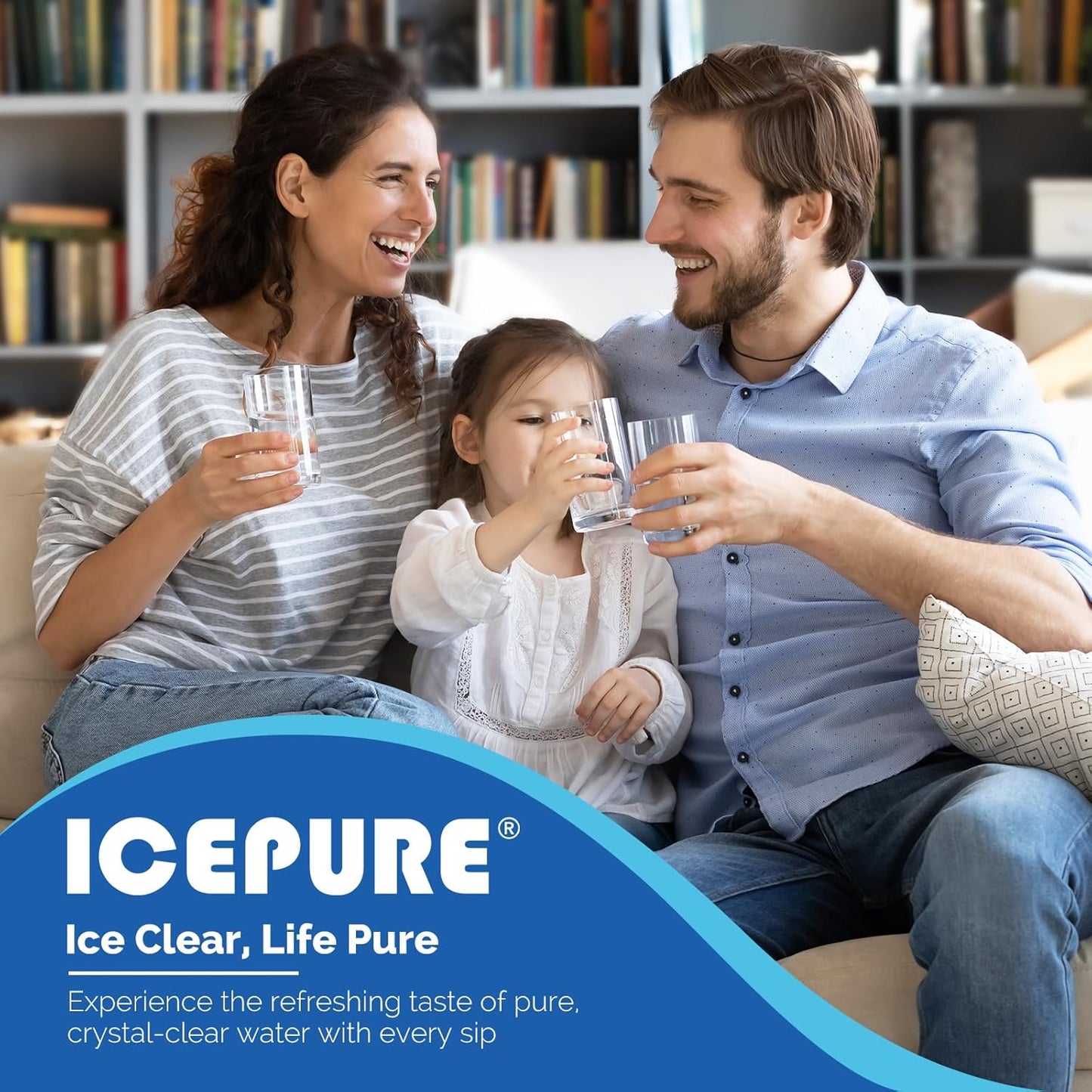 ICEPURE RPWF Refrigerator Water Filter, Replacement for GE RPWF, RWF1063, RWF3600A, WDS-RPWF, WSG-4, DWF-36, R-3600, AQF-RPWF, MPF15350, OPFG3-RF300, WF277, 4Pack