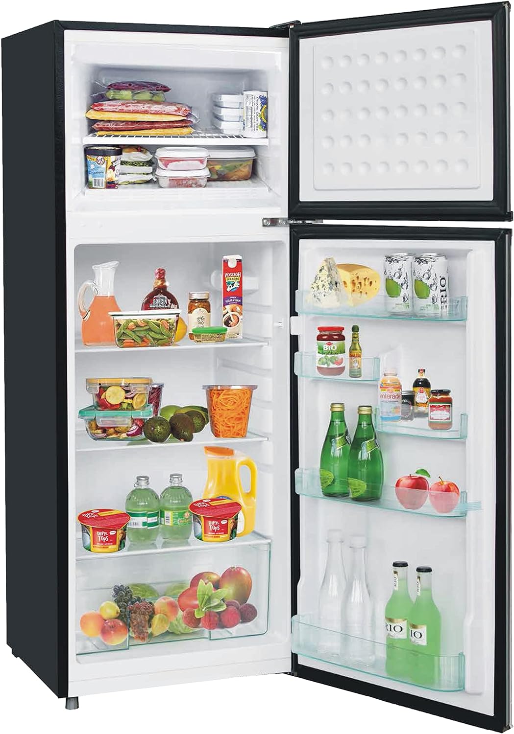 NEW - RCA RFR725 2 Door Apartment Size Refrigerator with Freezer, Stainless,7.5 cu ft - Retail $298