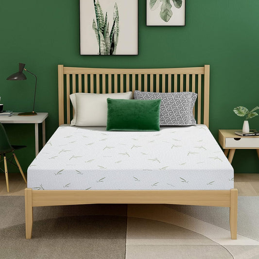 NEW - Airdown Twin Mattress, 8 Inch Memory Foam Mattress in a Box for Kids with Breathable Bamboo Cover, Medium Firm Green Tea Gel Mattress for Bunk Bed, Trundle Bed, CertiPUR-US Certified, Made in USA - Retail $169