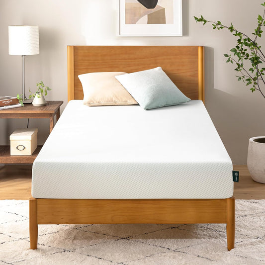 NEW - Zinus Twin 8 Inch Green Tea Memory Foam Mattress [New Version], Fiberglass Free, Medium Firm Feel, Zoned Pressure Relief, Certified Safe Foams & Fabric, Bed-in-A-Box, Twin - Retail $119