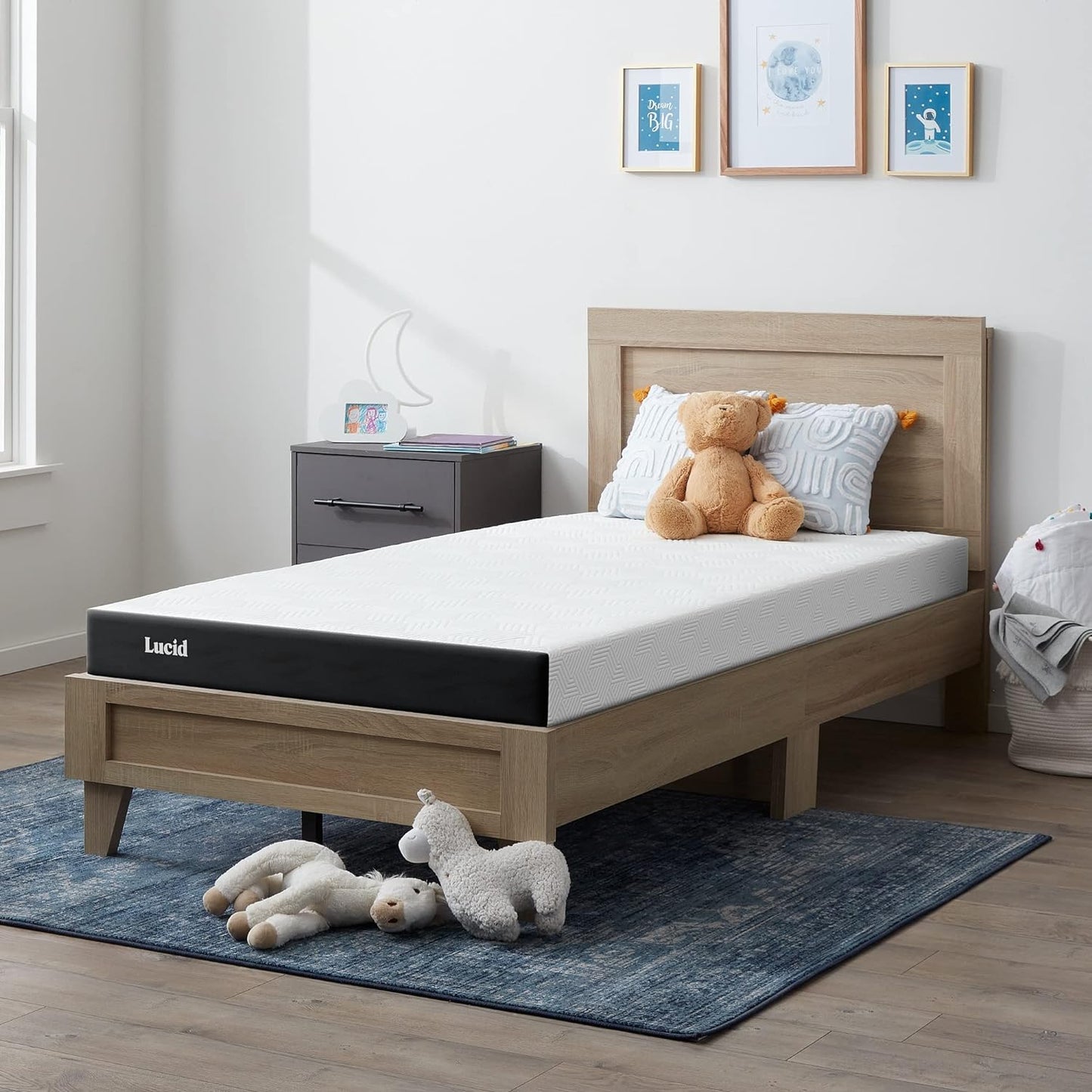 NEW - Lucid 5 Inch FULL Gel Memory Foam Mattress - Firm Feel - Gel Infusion - Memory Foam Infused with Bamboo Charcoal - Breathable Cover - Retail $152