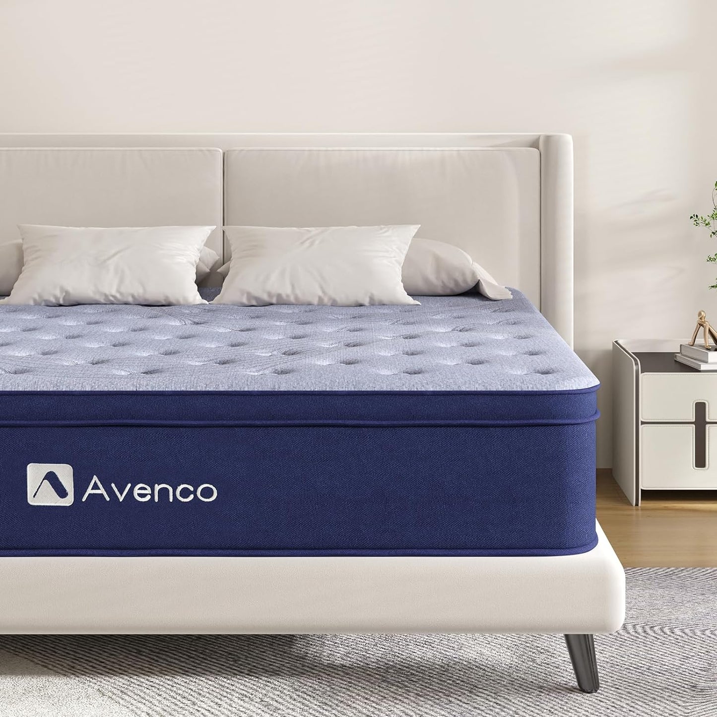 NEW - Avenco Cal King Mattress, 12 Inch Hybrid Cal King Mattress in a Box for Pressure Relief & Sound Sleep, Individually Wrapped Pocket Coils Innerspring Mattress for Motion Isolation - Retail $338