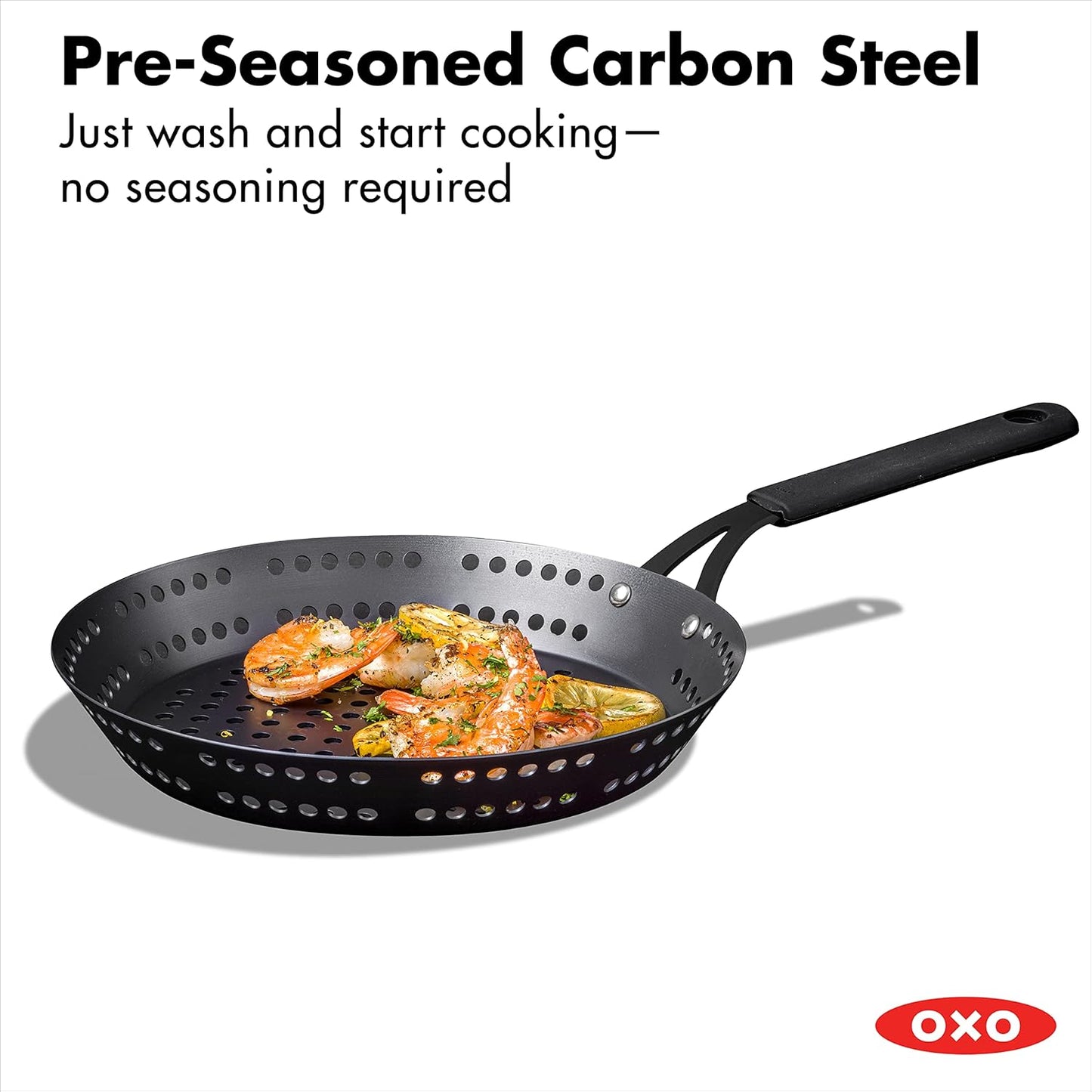 OXO SoftWorks Carbon Steel 12 in BBQ Pan - Retail $39