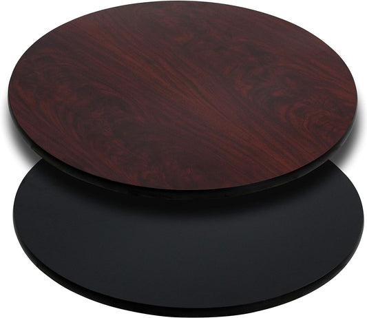 Flash Furniture Glenbrook 36'' Round Table Top with Black or Mahogany Reversible Laminate Top - Retail $78