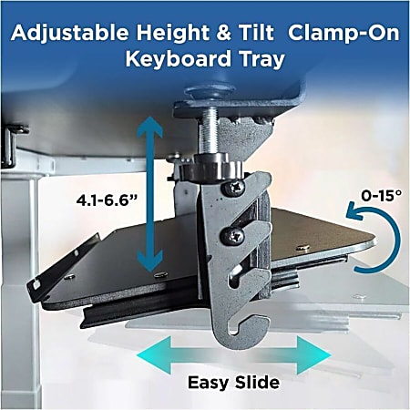 Uncaged Ergonomics KT4 Clamp On Under Desk Computer Keyboard Tray - Retail $70