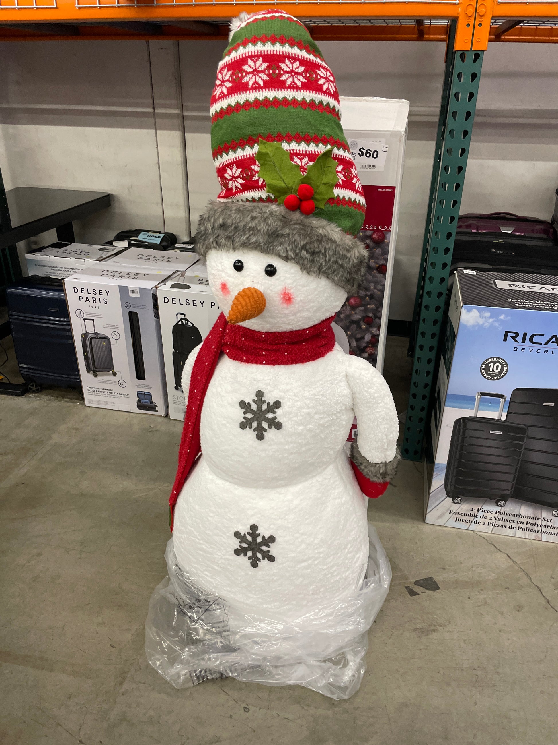 Soft Sculpture Snowman 4ft - Retail $99