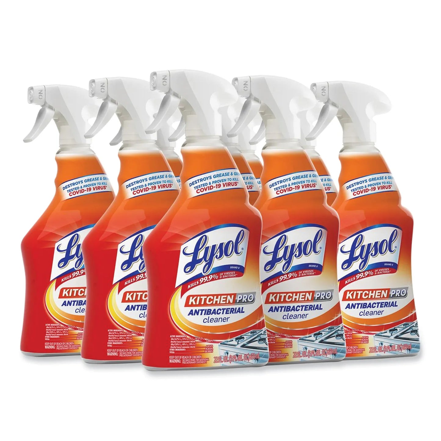 Lysol® Kitchen Pro Antibacterial Cleaner, 22-oz. Spray Bottle (RAC79556EA) - Retail $6