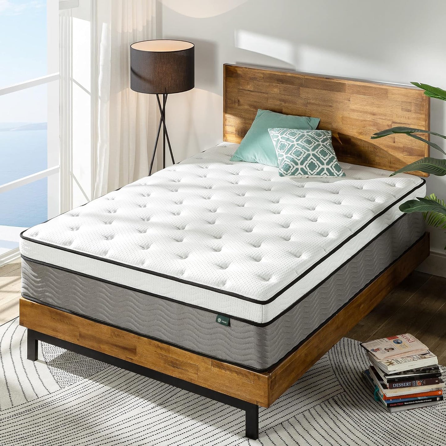 NEW - ZINUS 14 Inch QUEEN Support Plus Pocket Spring Hybrid Mattress, Extra Firm Feel - Retail $388