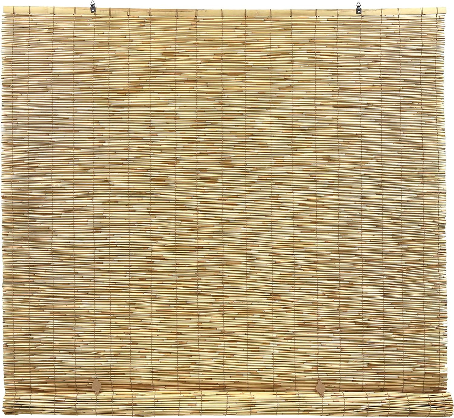 Radiance - Outdoor Roller Shades for Porch or Patio Privacy Screen, Roll-up Bamboo Blinds for Windows, Natural, 48" W x 72" L - Retail $21