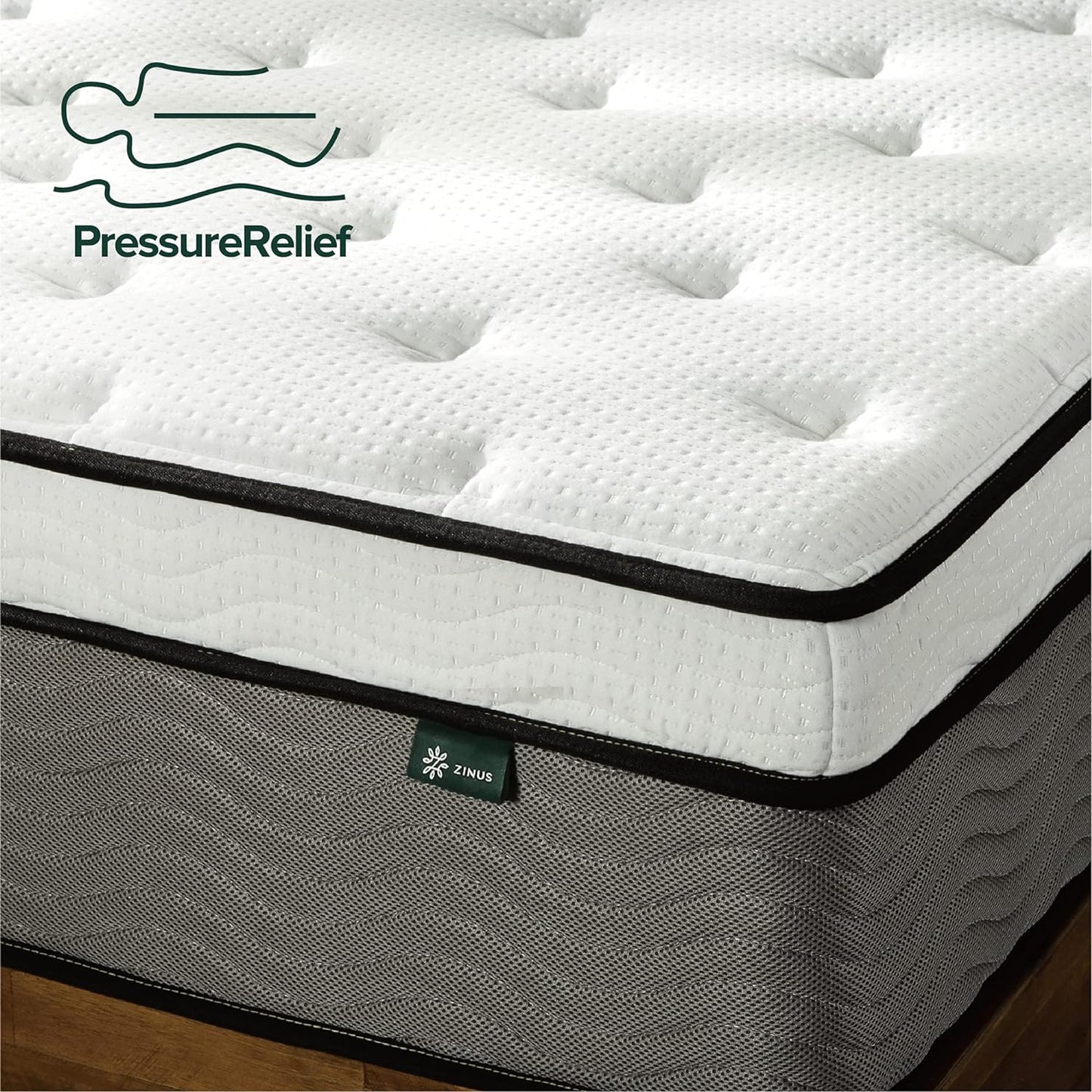 NEW - ZINUS 14 Inch QUEEN Support Plus Pocket Spring Hybrid Mattress, Extra Firm Feel - Retail $388