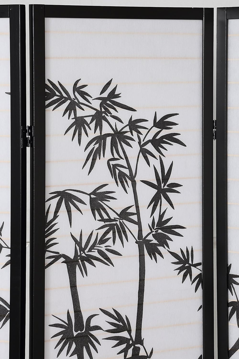 NEW - Roundhill Furniture 3-Panel Oriental Shoji Room Divider Screen, Black - Retail $58