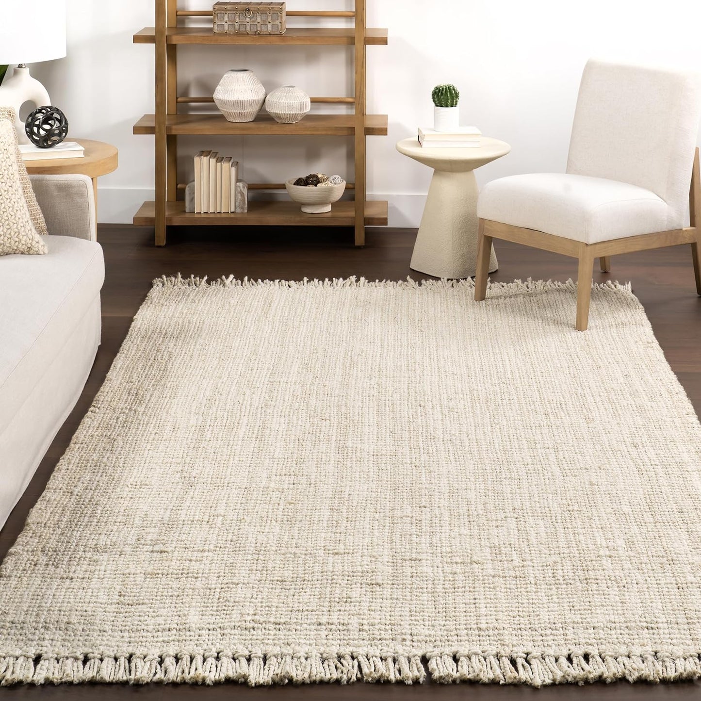 NEW - nuLOOM Daniela Farmhouse Chunky Jute Area Rug, 6x9, Off-white - Retail $149