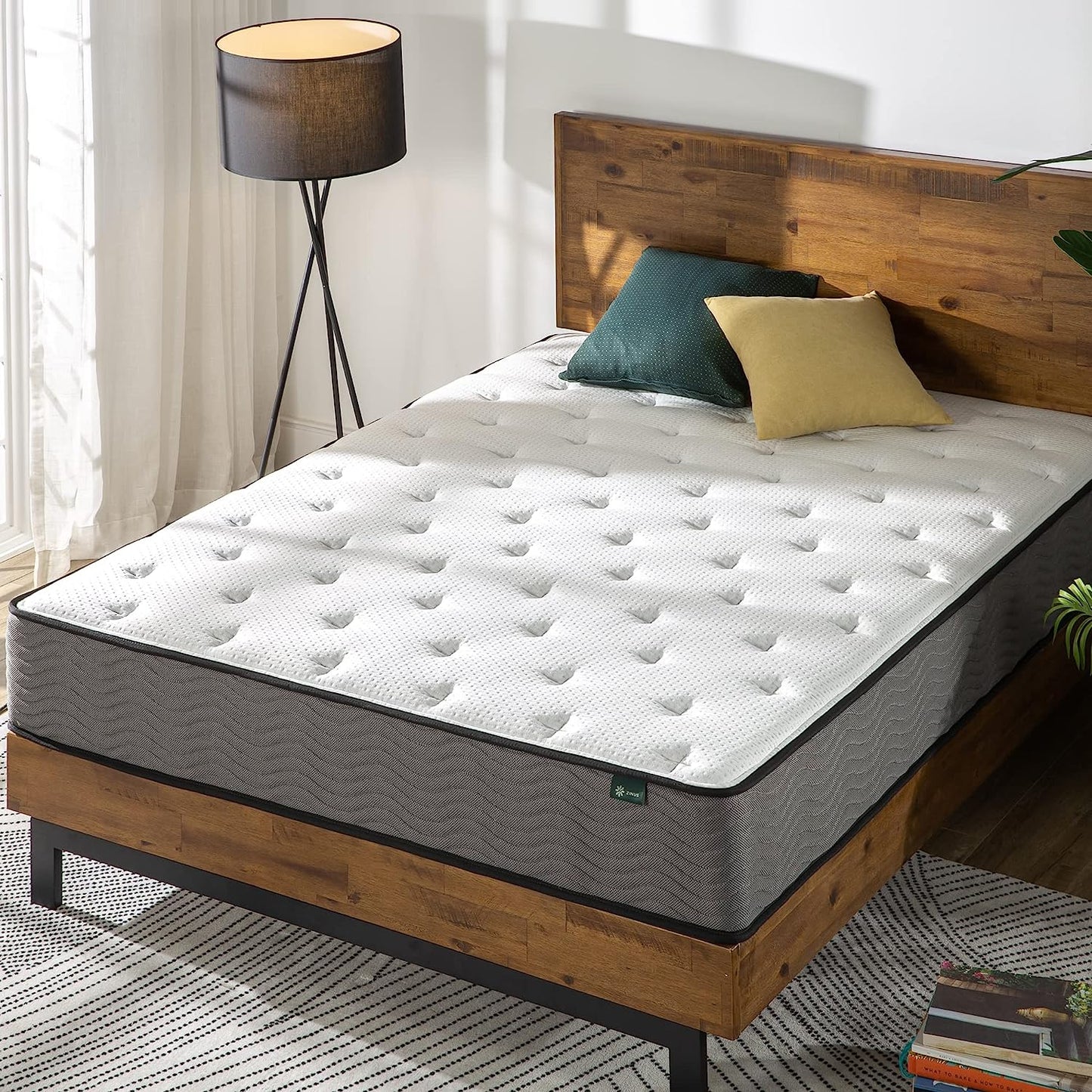 NEW - ZINUS FULL 10 Inch Hybrid Mattress, Extra Firm Feel, White - Retail $285