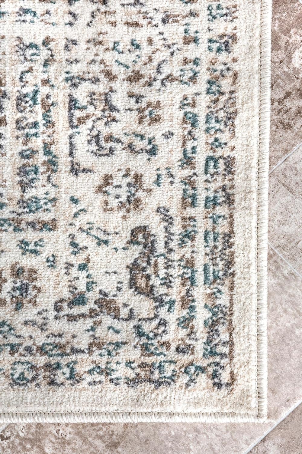 NEW - nuLOOM Tanith Vintage Medallion Area Rug, 9' x 12', Cream, Rectangular - Retail $104