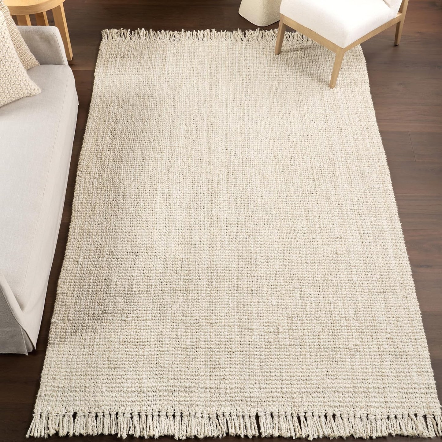 NEW - nuLOOM Daniela Farmhouse Chunky Jute Area Rug, 6x9, Off-white - Retail $149