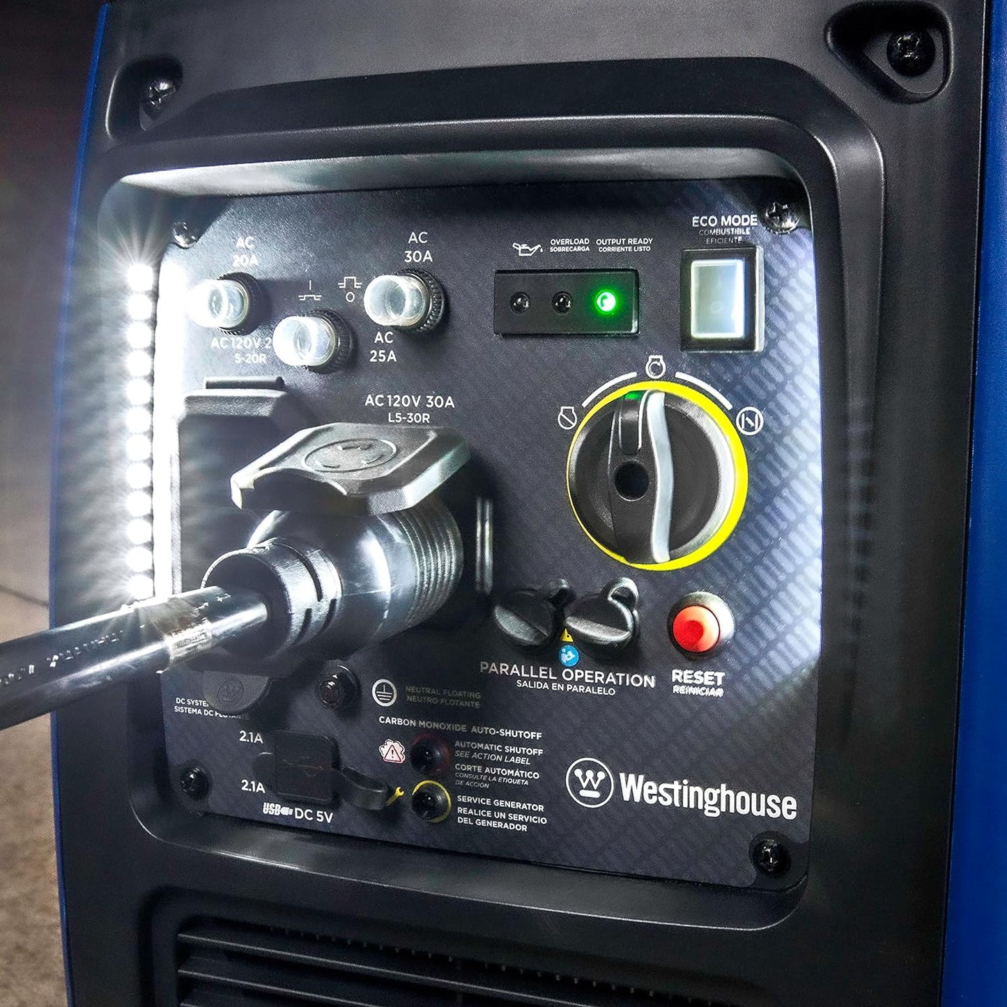 NEW - Westinghouse Outdoor Power Equipment 3700 Peak Watt Super Quiet Portable InvCord Inclerter Generator, Wheel & Handle Kit, RV Ready 30A Outlet, Gas Powered, CO Sensor, Parallel uded - Retail $585