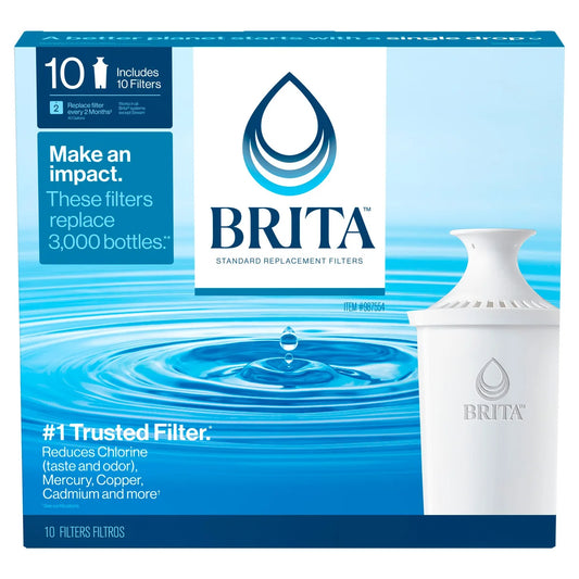 NEW - Brita Replacement Water Filters, 10-pack - Retail $44