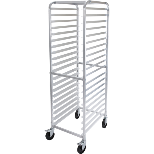 Winco Aluminum Sheet Pan Rack with Casters, 3" Spacing, Aluminum - Retail $179