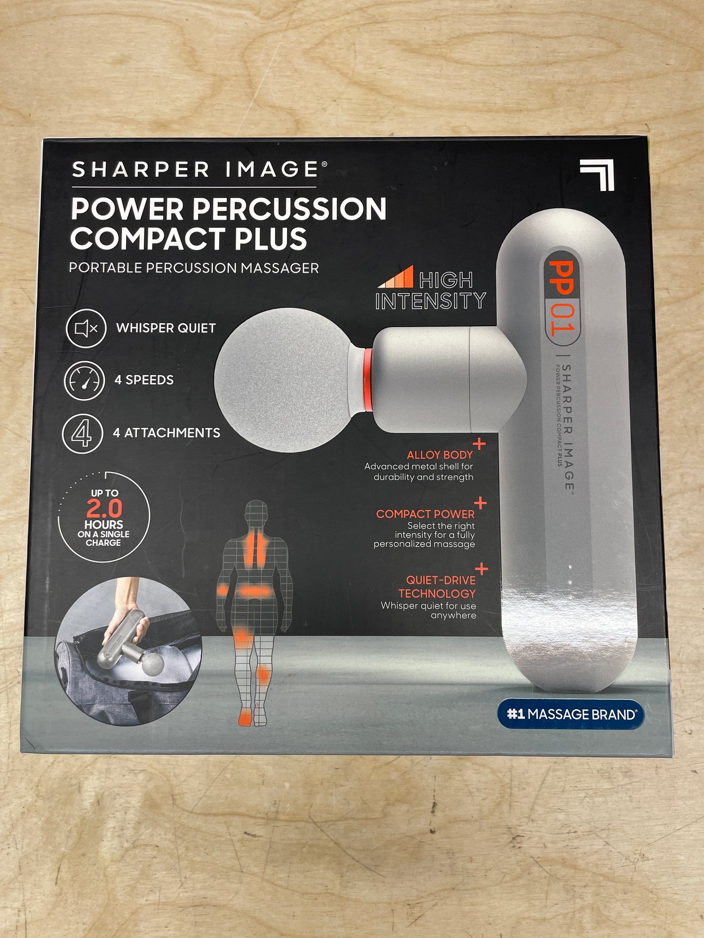 Sharper Image Powerboost Move Compact Percussion Massager - Retail $49