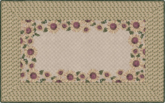 NEW - Brumlow MILLS Sunflower Braid Printed Pattern Rustic Floral Area Rug for Kitchen, Entryway, Bathroom Mat and Home Décor, 7'6" x 10', Cedar - Retail $174