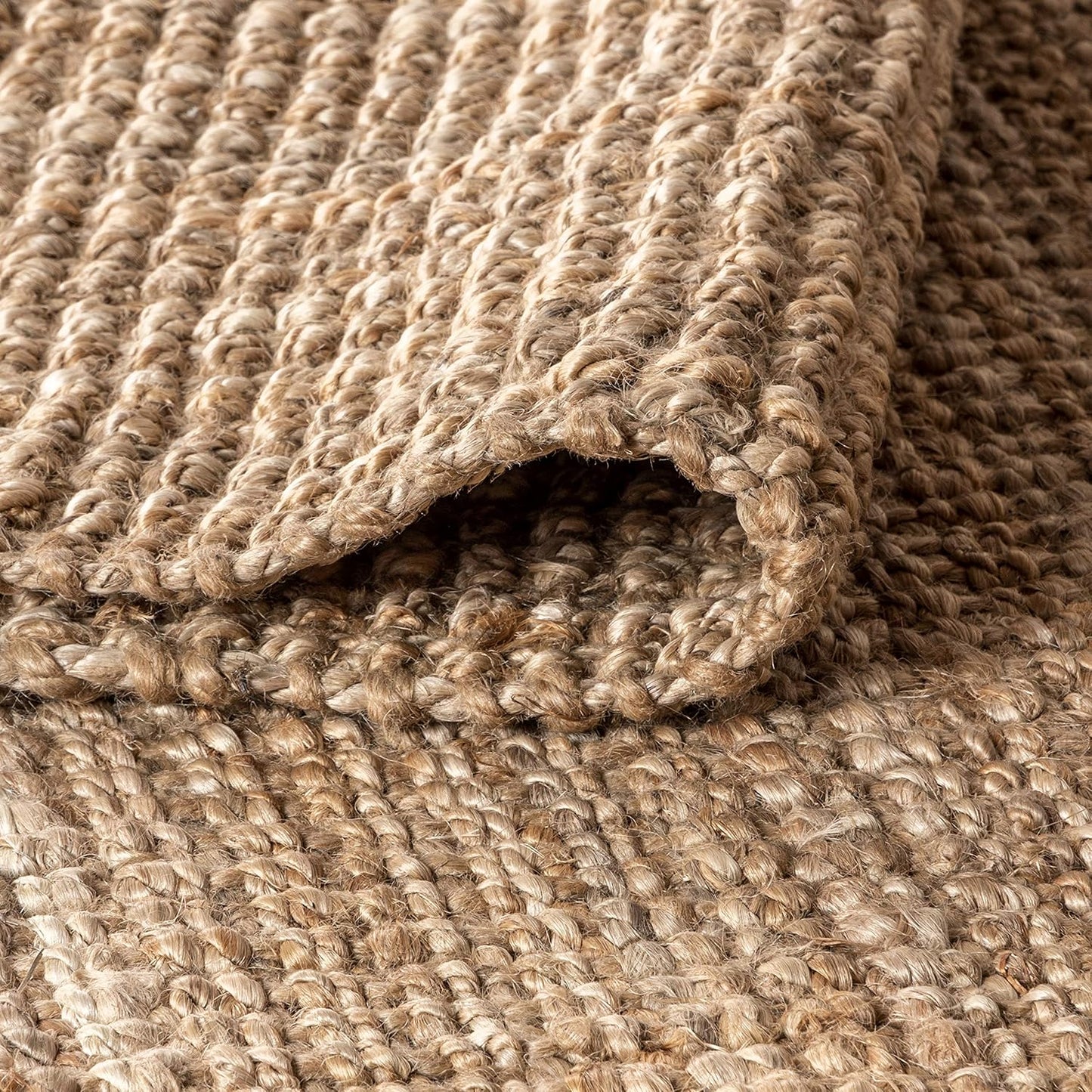 JONATHAN Y NRF102A-8 Pata Hand Woven Chunky Jute Natural 8 ft. x 10 ft. Area Rug Bohemian, Transitional, Rustic, Perfect for Home, Living Room, Kitchen, Bedroom - Retail $216