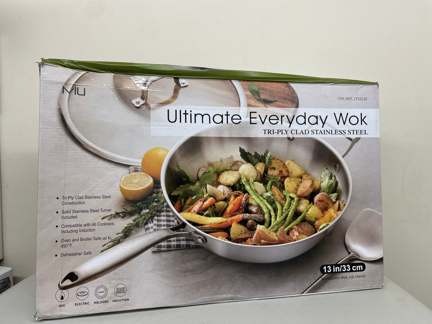 NEW - Costco - MIU Stainless Steel Wok - Retail $34.99