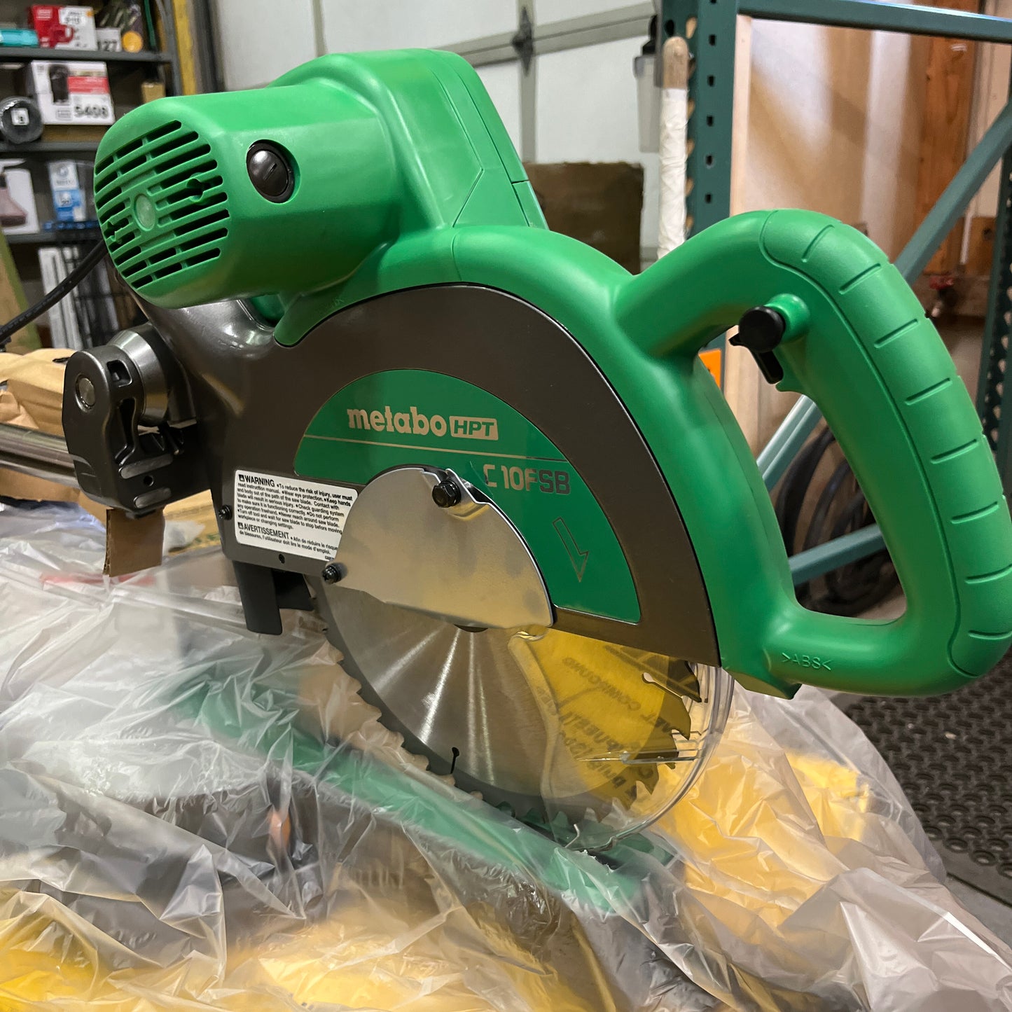 NEW - Metabo HPT 10-Inch Sliding Compound Miter Saw, Double-Bevel, Electronic Speed Control, 12 Amp Motor, Electric Brake, 5-Year Warranty (C10FSBS) - Retail $389