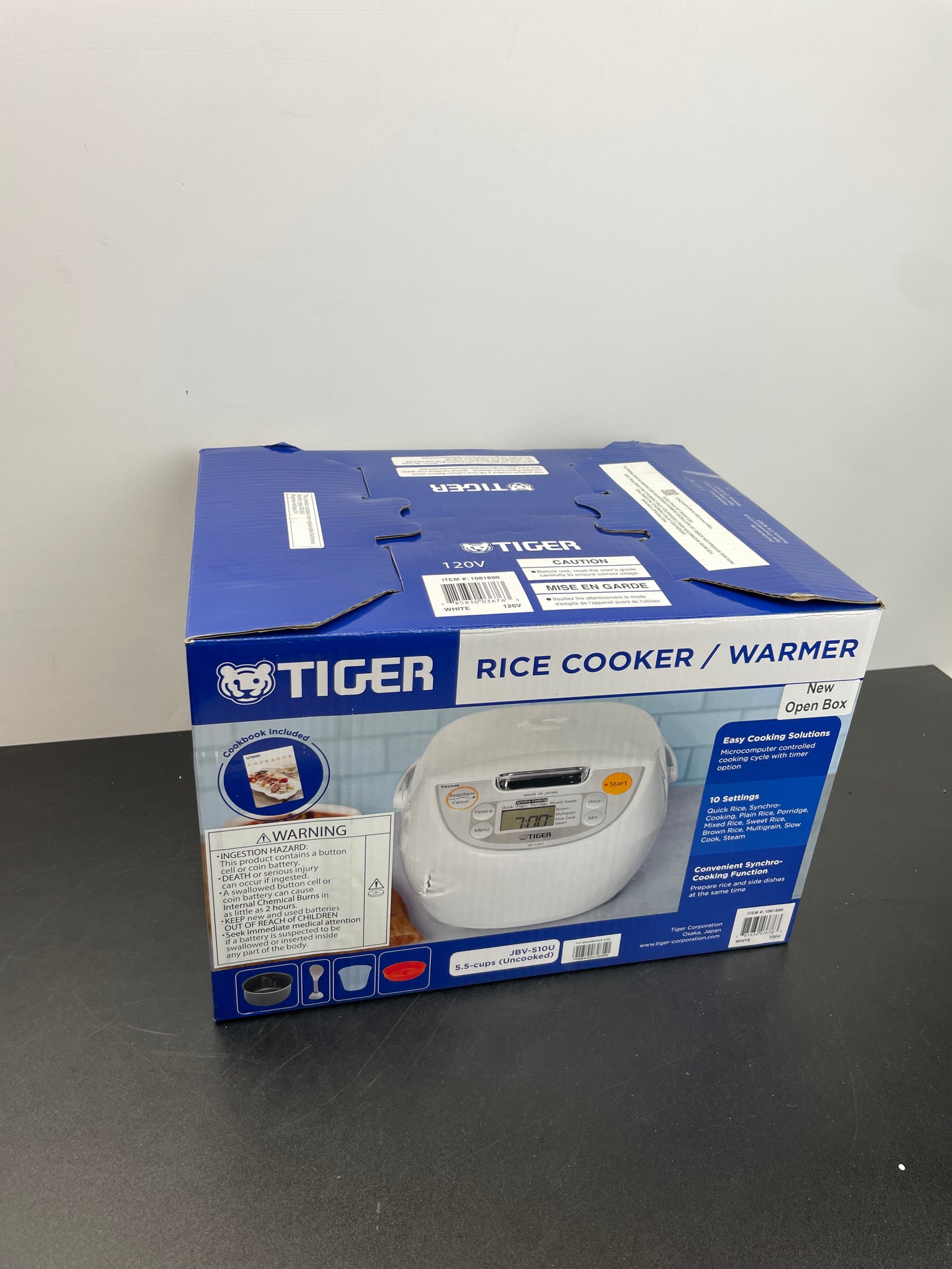 NEW - Costco - Tiger 5.5 Cup Rice Cooker - Retail $99