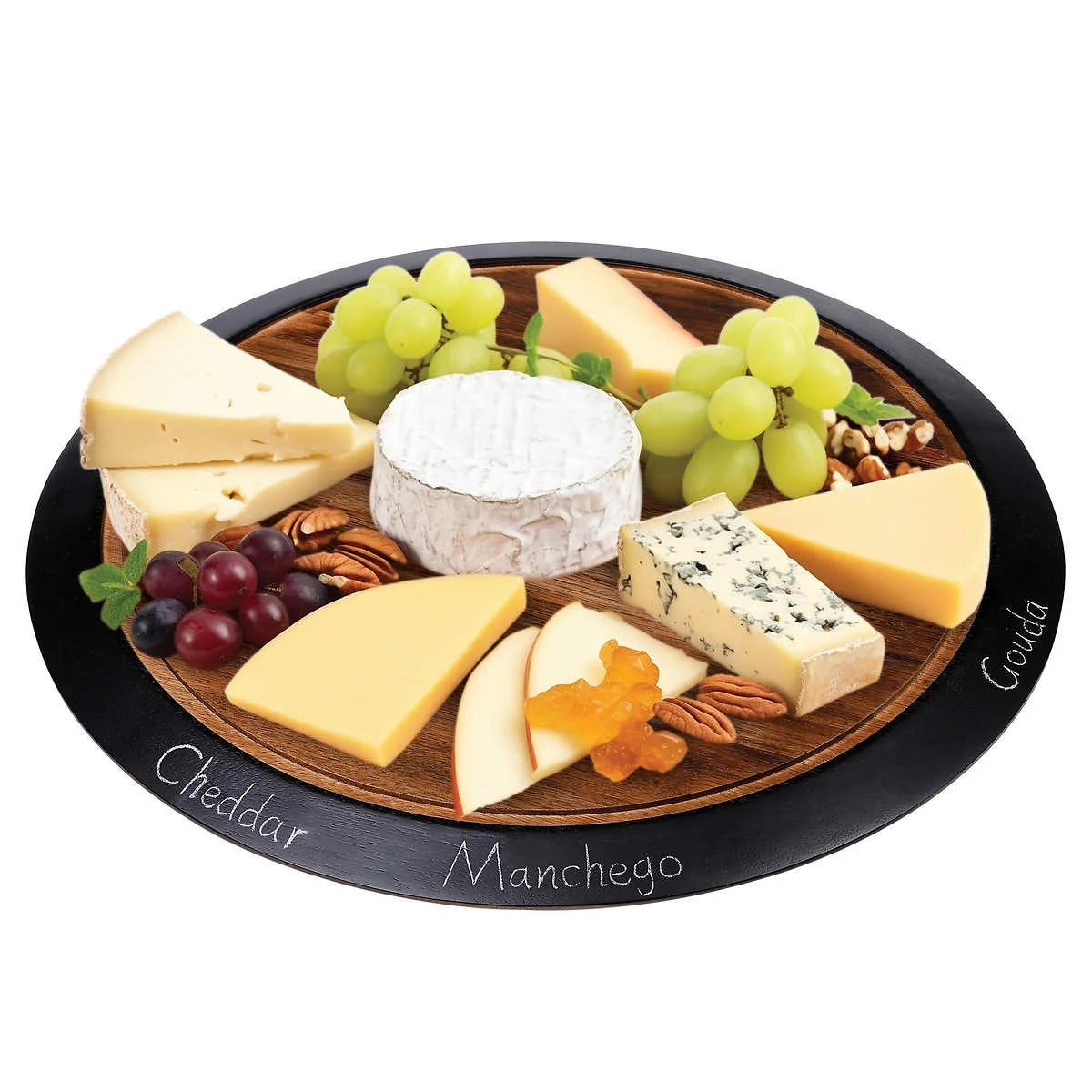 BirdRock Home Lazy Susan with Chalkboard Edge - Retail $43