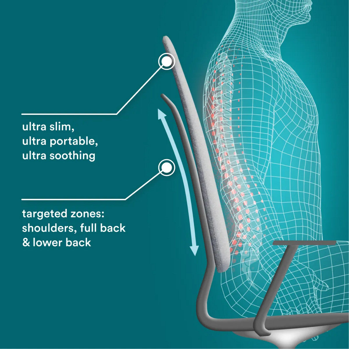 Homedics® Ultra Slim Shiatsu Massage Cushion with Heat