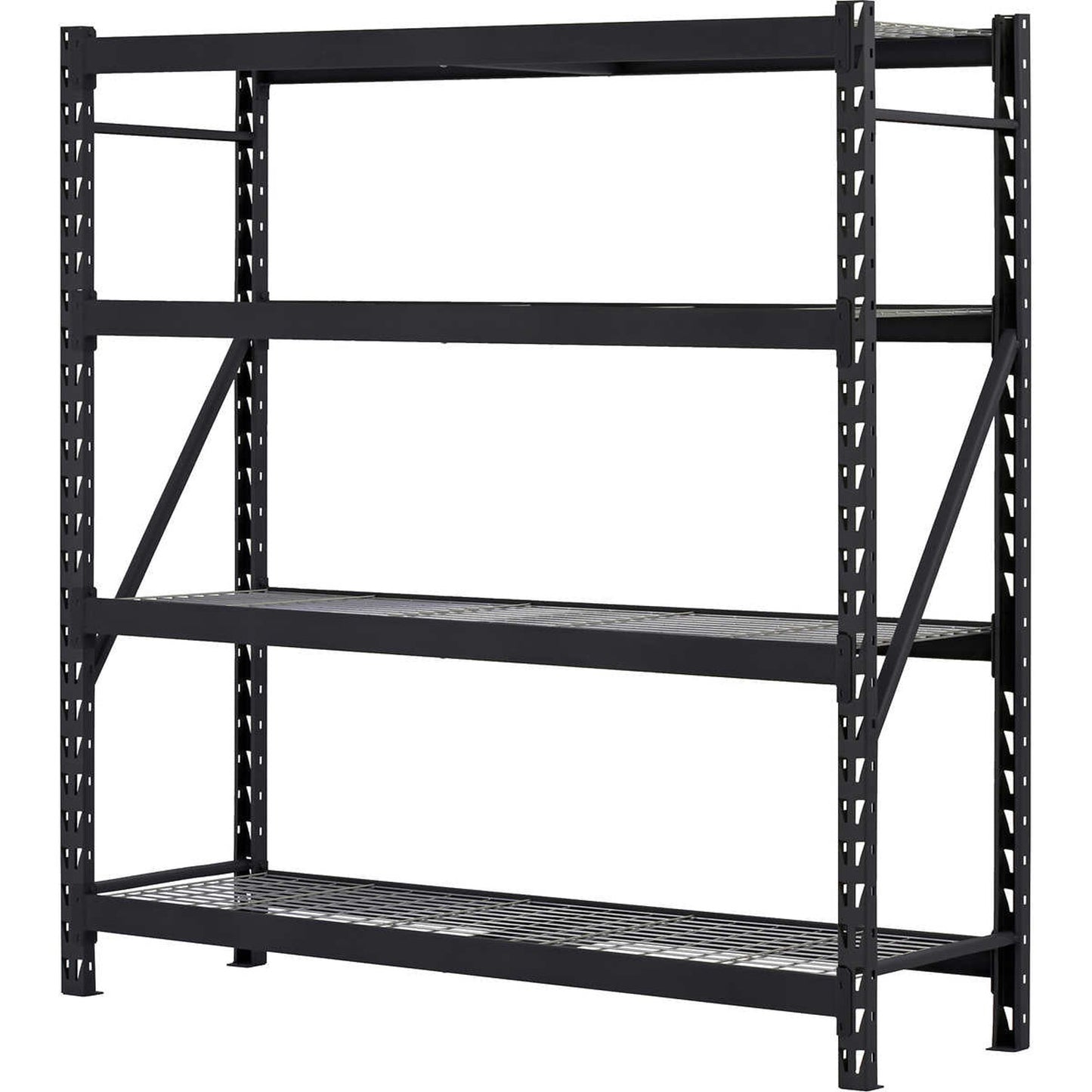 Costco - Edsal 4-Shelf Industrial Storage Shelving Unit, 77"W x 24"D x 72"H, Black - Retail $219