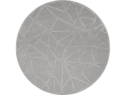 NEW - Leick Home 595645 Vennor Geometric Indoor Outdoor Area Rug Round 5'3" - Retail $63