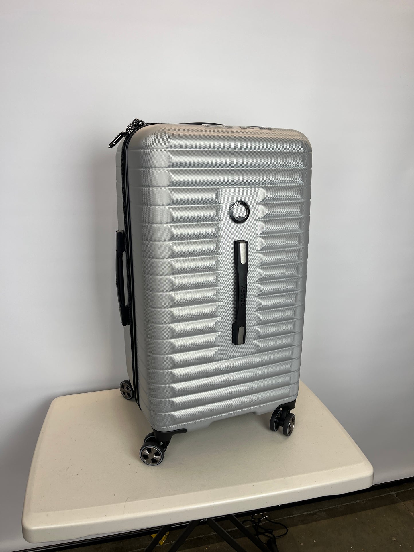 Costco - Delsey Silver Hardside Trunk Spinner - Retail $109