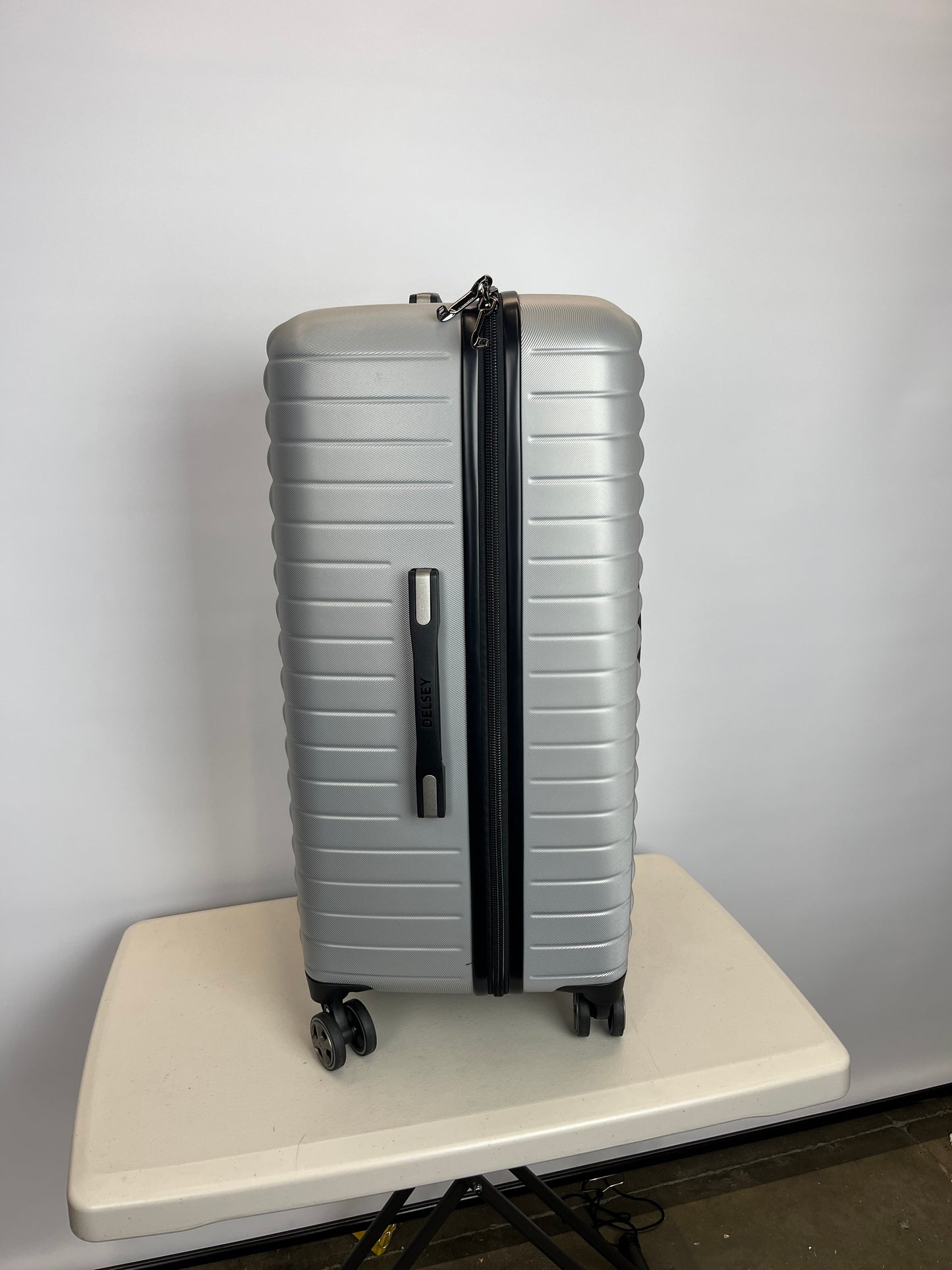 Costco - Delsey Silver Hardside Trunk Spinner - Retail $109