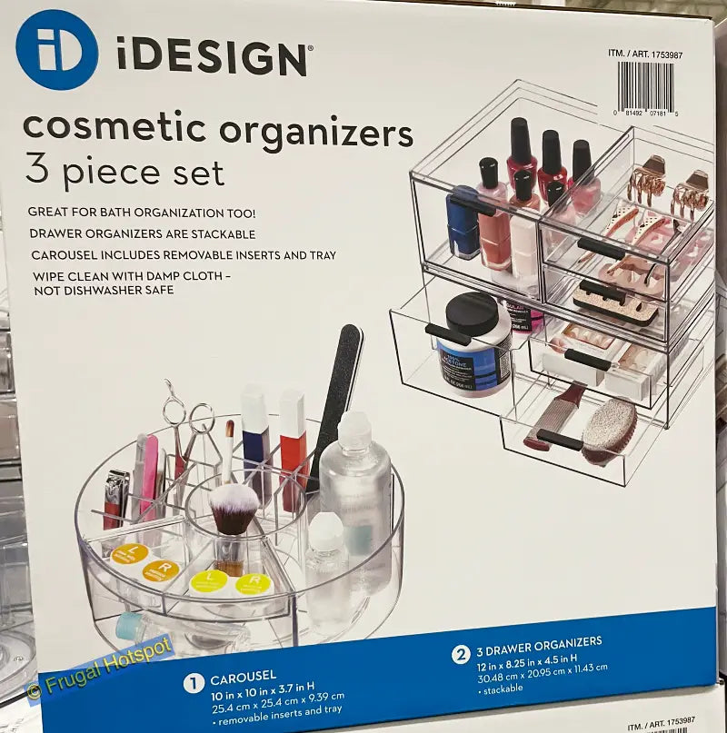 NEW - Costco -  iDesign Cosmetic Organizer 3-Piece Set - Retail $29