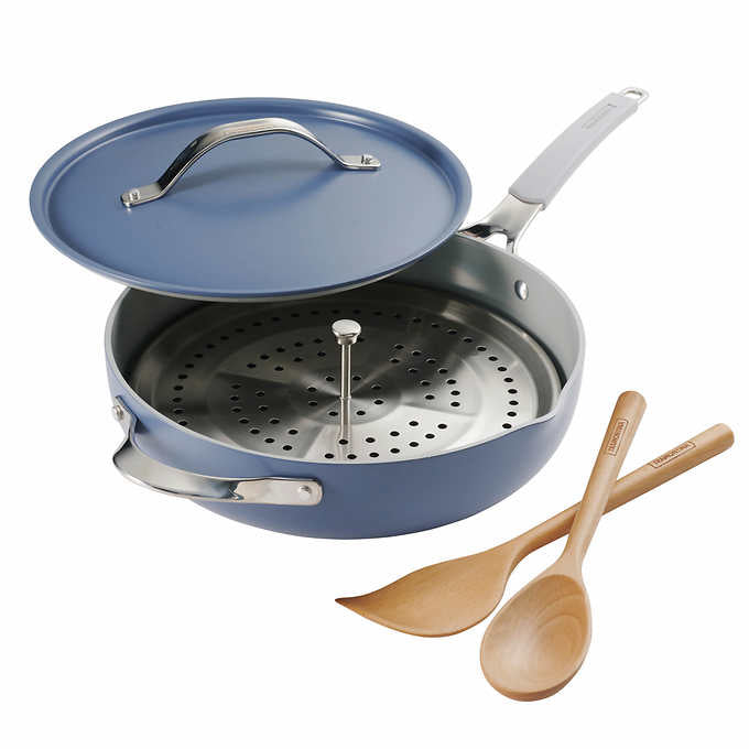 NEW - Tramontina Blue 5-Quarter All in One Pan Set - Retail $54