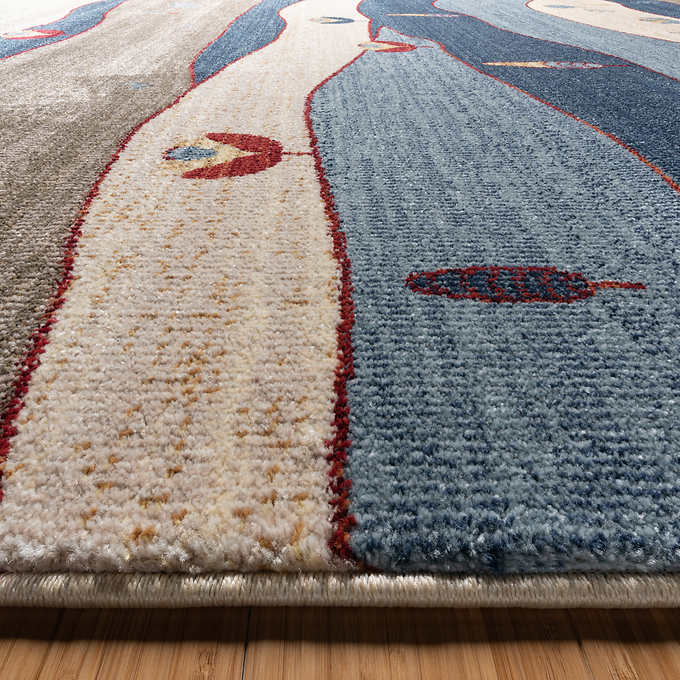 NEW - Costco - Karina Area Rug, Aragod Blue 5' 3" x 7' - Retail $129