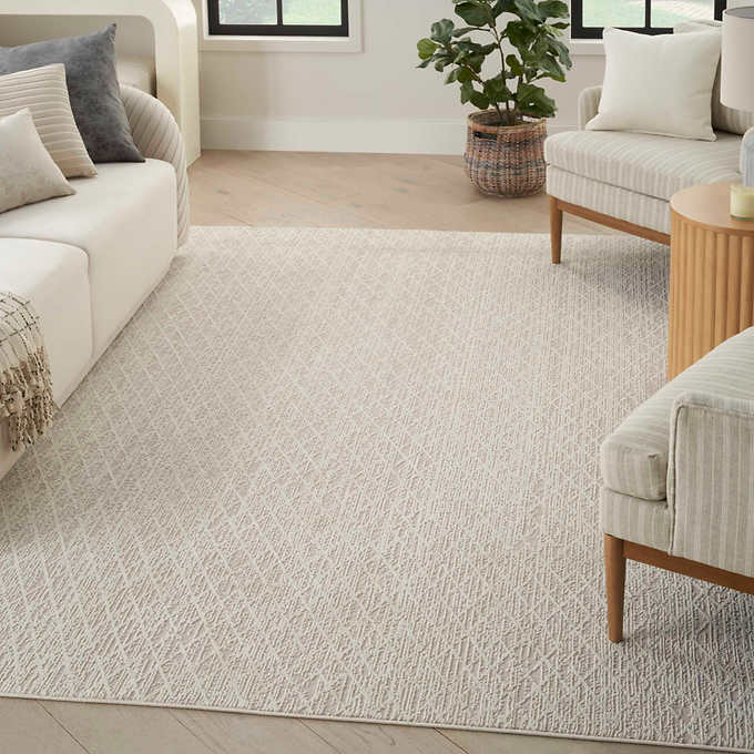 NEW - Costco - Reclaimed Rug Collection, Crystal, Ivory 6' 6" x 9' 6" - Retail $199