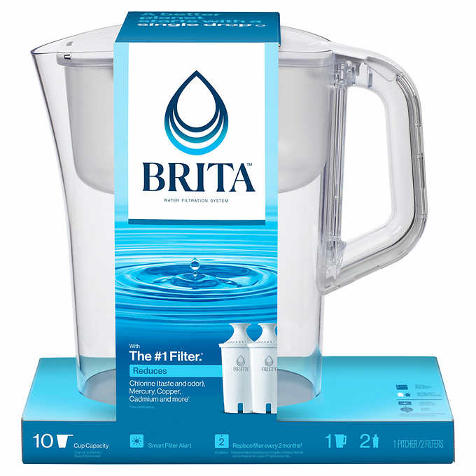 Brita Champlain Water Filter Pitcher, 10 Cup with 2 Filters - Retail $42