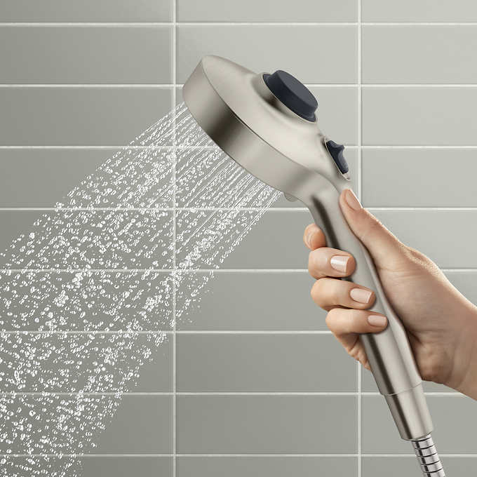 Kohler Prone - Brushed Nickel - 3-in-1 Multifunction Shower Head with PowerSweep - Retail $89