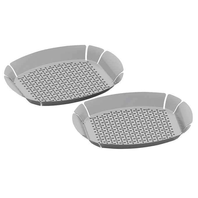 NEW - Costco - Linkfair Stainless Steel BBQ Baskets, 2-pack - Retail $19